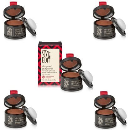 Picture of Style Edit Root Touch Up Powder (5 Pack) to Cover Up Dark Roots and Grays Between Salon Visits, Water Resistant, Non-Sticky, Compact And Mess-Free, Dark Red Hair Color (Total of 5)