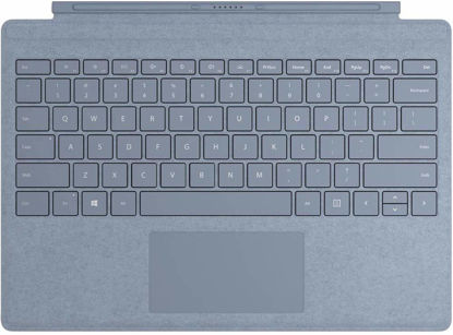 Picture of MICROSOFT Surface Accessories MICROSOFT Surface PRO Signature Type Cover - Keyboard - with TRACKPAD - Backlit - QWERTY - US - ICE Blue - Commercial - for Surface PRO 7