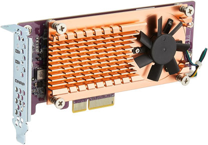 Picture of QNAP QM2-2P-244A Dual M.2 22110/2280 Pcie SSD Expansion Card (PCIe Gen2 X4), Low-Profile Bracket Pre-Loaded, Low-Profile Flat and Full-Height are Bundled 2 x SSD