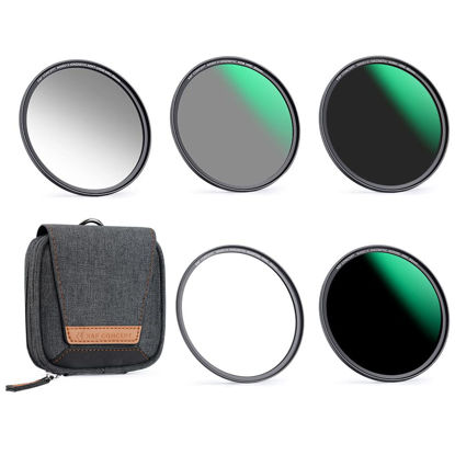 Picture of K&F Concept Magnetic 72mm Lens ND Filters Kit (5 Pack) GND8+ND8+ND64+ND1000 + Magnetic Filter Adapter Ring Filters Set with 28 Multi-Coated for Camera Lens