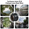 Picture of 7 Artisans 4mm F2.8 Fisheye Ultra Wide Angle Lens Manual Focus Prime Lens Compatible for Sony E-Mount Mirrorless Camera A6300 A6400 A6500 NEX-3 NEX-3N NEX-5T NEX-5R A7 A7II A7RIII