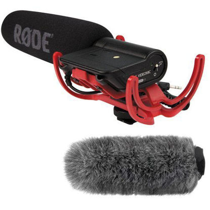 Picture of Rode VideoMic with Rycote Lyre Suspension System and Fuzzy Windbuster Kit
