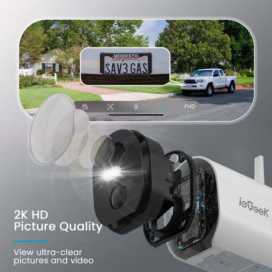 GetUSCart- ieGeek Solar Security Cameras Wireless Outdoor 2 Pack ...