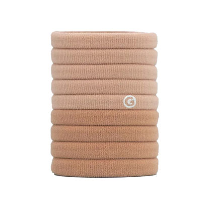 Picture of Gimme Beauty - Any Fit No Damage Hair Ties - Blondie - Seamless Microfiber Elastics - Hair Accessories With All Day Hold - No Snagging, Dents, or Breakage Hair Tie Pack (9 count)
