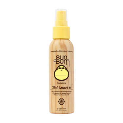 Picture of Sun Bum Revitalizing 3 in 1 Leave-In Conditioner Spray Detangler | Anti Frizz , Paraben and Gluten Free, Vegan, and Color Safe with UV Protection | 4 oz