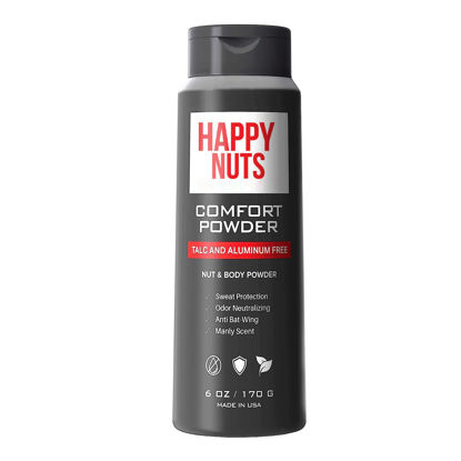 Picture of Happy Nuts Comfort Powder - Anti-Chafing, Sweat Defense & Odor Control for the Groin, Feet, and Body - Body Powder for Men (Original)