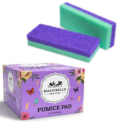 Picture of Maccibelle Salon Foot Pumice and Scrubber for Feet and Heels Callus and Dead Skins, Safely and Easily eliminate Callus and Rough Heels (Pack of 12)