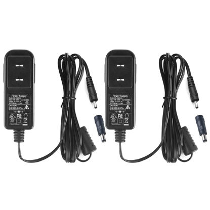 Picture of 2pack AC to DC 5V 2A Power Supply, Barrel Plug 3.5mm x 1.35mm with 5.5mm x 2.1mm Connector UL Listed FCC