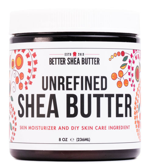 Picture of Better Shea Butter Raw Shea Butter - 100% Pure African Unrefined Shea Butter for Hair - Skin Moisturizer for Face, Body and for Soap Making Base and DIY Whipped Lotion, Oil and Lip Balm - 8 oz Jar