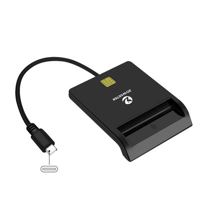 Picture of ZOWEETEK Type C CAC Reader, Smart CAC Card Reader USB C for DOD Military Common Access CAC, Compatible with Windows, Mac OS