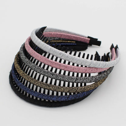 Picture of JOBAND Multicolor Stylish Teeth Comb Hair Hoop Hairband Headband Soft Comfy Non-slip Hair Accessories for Women/Girl(6 color)