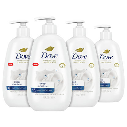 Picture of Dove Advanced Care Hand Wash Deep Moisture 4 Count for Soft, Smooth Skin, More Moisturizers than the Leading Ordinary Hand Soap, 12 oz