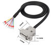 Picture of XMSJSIY DB9 Connector Adapter Cable, D-SUB 9Pin RS232 Serial Port Extension Cable Replacement with Bare Wire 22AWG (DB9 Female)
