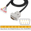 Picture of XMSJSIY DB9 Connector Adapter Cable, D-SUB 9Pin RS232 Serial Port Extension Cable Replacement with Bare Wire 22AWG (DB9 Male)