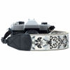 Picture of White Woven Vintage Camera Strap Christmas Gift for DSLR Camera - Embroidered Elegant Universal Neck&Shoulder Strap Adjustable,Grey Floral Pattern,Great Stocking Stuffer for Man & Women Photographers