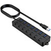 Picture of USB hub,7 Port USB 3.0 Hub,VEMONT 3.0 USB Splitter with Individual On/Off Switches and Lights, 4ft/1.2m USB HUB Long Cable, USB Extension for Laptop and PC Computer