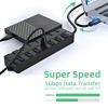 Picture of USB hub,7 Port USB 3.0 Hub,VEMONT 3.0 USB Splitter with Individual On/Off Switches and Lights, 4ft/1.2m USB HUB Long Cable, USB Extension for Laptop and PC Computer