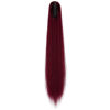Picture of Felendy Ponytail Extension Claw 18" 20" Curly Wavy Straight Clip in Hairpiece One Piece A Jaw Long Pony Tails for Women (Wine Red-Straight)
