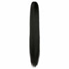 Picture of Felendy Ponytail Extension Claw 18" 20" Curly Wavy Straight Clip in Hairpiece One Piece A Jaw Long Pony Tails for Women (Dark Black,Straight)