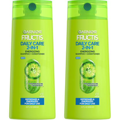 Picture of Garnier Fructis Daily Care 2-in-1 Energizing Shampoo + Conditioner, Vegan, 22 Fl Oz, 2 Count