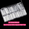 Picture of No C Curve 3XL Long Square Nail Tips for Acrylic Nails Professional, SWETIDY 360PCS Clear Straight Flattened Half Cover False Nails Tips with Case for Nail Salons and Home DIY, 12 Sizes