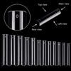 Picture of No C Curve 3XL Long Square Nail Tips for Acrylic Nails Professional, SWETIDY 360PCS Clear Straight Flattened Half Cover False Nails Tips with Case for Nail Salons and Home DIY, 12 Sizes