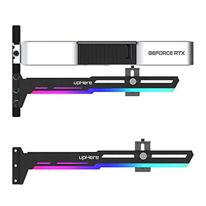 Picture of upHere 5V 3PIN Addressable RGB Graphics Card GPU Brace Support Video Card Sag Holder,Built-in 5V ARGB Strip,Adjustable Length and Height Support,G276ARGB