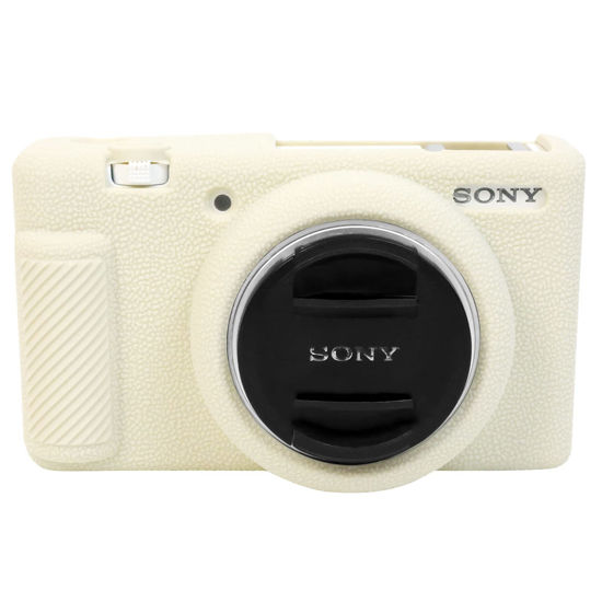 Picture of Easy Hood ZV-1F Camera Case Anti-Scratch Soft Silicone Rubber Protective Cover for Soony ZV-1F ZV1F Camera Silicone Cover Rubber Soft Camera Case（Ivory）