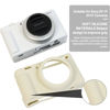 Picture of Easy Hood ZV-1F Camera Case Anti-Scratch Soft Silicone Rubber Protective Cover for Soony ZV-1F ZV1F Camera Silicone Cover Rubber Soft Camera Case（Ivory）