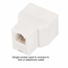 Picture of Uvital RJ11 6P4C 1 Female to 2 Female Telephone Line Splitters, Telephone Landline Cable Connector and Separator(White,4 Pack)