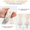 Picture of Weewooday Macrame Camera Strap Bag Shoulder Strap Woven Natural Cotton Cord Bag Strap for Women, Men (White,31.5 x 1.5 Inches)