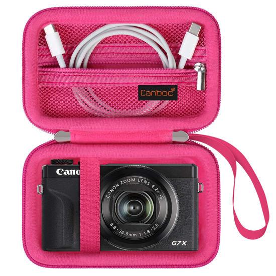 GetUSCart- Canboc Camera Case for Canon PowerShot G7 X Mark II/ G7X Mark  III Digital 4K Vlogging Camera, Point and Shoot 4K Video Camera Bag, Zipper  Mesh Pocket fits USB Cable, Batteries