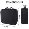 Picture of gzcz Travel Makeup Bag 10.4 Inches Makeup Train Case Portable Artist cosmetic bag with Adjustable Dividers for Cosmetics Makeup Brushes Toiletry Jewelry Digital Accessories Black