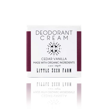Picture of Little Seed Farm All Natural Deodorant Cream, Aluminum Free Activated Charcoal Deodorant for Women or Men, 2.4 Ounce - Cedar Vanilla