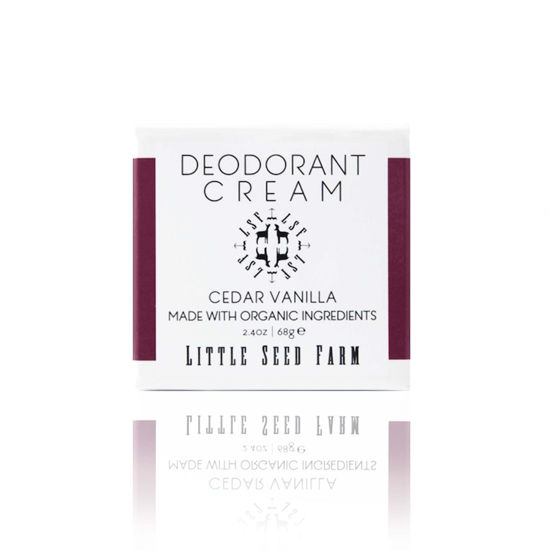 Picture of Little Seed Farm All Natural Deodorant Cream, Aluminum Free Activated Charcoal Deodorant for Women or Men, 2.4 Ounce - Cedar Vanilla