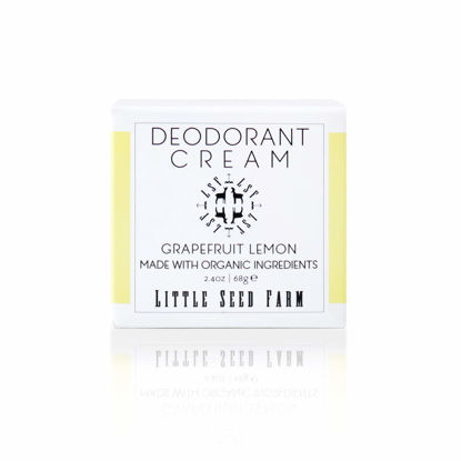 Picture of Little Seed Farm All Natural Deodorant Cream, Aluminum Free Deodorant for Women or Men, 2.4 Ounce - Grapefruit Lemon