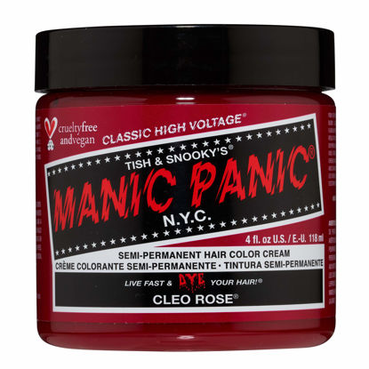 Picture of MANIC PANIC Cleo Rose Hair Dye - Classic High Voltage - Semi-Permanent Hair Color - Bright, Warm Magenta Pink Shade with Rosy Tones - Vegan, PPD & Ammonia-Free - For Coloring Hair on Women & Men