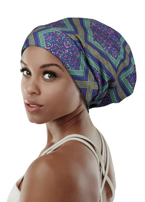 Picture of Sleeping Cap,Women Long Hair Dreadlocks Spring Small Size Satin Lined Hat