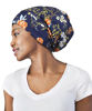 Picture of Satin Lined Headwear for Frizzy Hair Slap Slouchy Sleep Bonnets Star in Black
