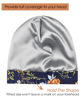 Picture of Satin Lined Headwear for Frizzy Hair Slap Slouchy Sleep Bonnets Star in Black