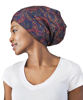 Picture of Sleep Slouchy Headwear for Frizzy Women Curly Hair Satin Cap Stripe Black Yellow