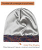 Picture of Sleep Slouchy Headwear for Frizzy Women Curly Hair Satin Cap Stripe Black Yellow