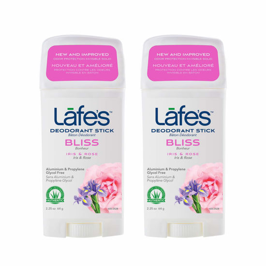 Picture of Lafe's Natural Deodorant | 2.25oz Aluminum Free Natural Deodorant Stick for Women & Men | Paraben Free & Baking Soda Free with 24-Hour Protection (Bliss, 2.25 Ounce (2-Pack))