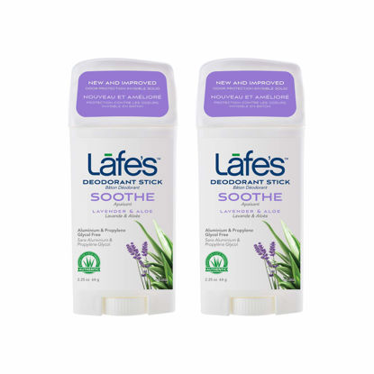Picture of Lafe's Natural Deodorant | 2.25oz Aluminum Free Natural Deodorant Stick for Women & Men | Paraben Free & Baking Soda Free with 24-Hour Protection (Soothe, 2.25 Ounce (2-Pack))
