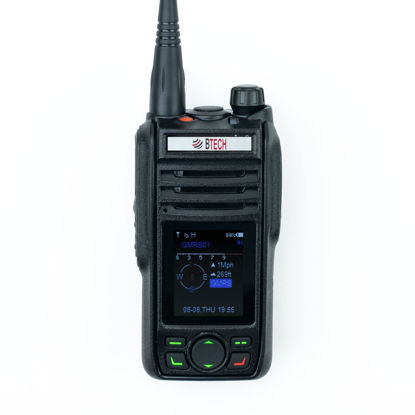 Picture of BTECH GMRS-PRO IP67 Waterproof GMRS Two-Way Radio with Bluetooth & GPS, iOS and Android App (Messaging, Location Sharing, and More) with Dual Band Scanning Receiver (VHF/UHF); Long Range Two Way Radio