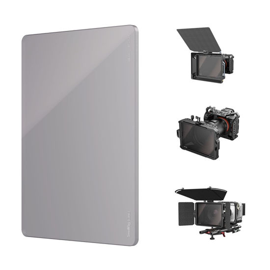 Picture of SmallRig 4 x 5.65 ND 0.3 (1 Stop) Filter, Square Neutral Density Filter, 4mm Thick Multi-Layer Coated B270 Optical Glass, 50% Light Transmittance for Matte Box Outdoor Filming - 4224
