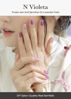 Picture of ohora Semi Cured Gel Nail Strips (N Violeta) - Valentines Day Nails Works with Any UV Nail Lamps, Salon-Quality, Long Lasting, Easy to Apply & Remove - Includes 2 Prep Pads, Nail File & Wooden Stick