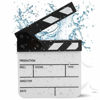 Picture of Clapper Board, Mini Scene Clap Board Acrylic Waterproof TV Movie Action Board with White Pin for Shoot Props/Advertising/Home Decoration(Black and White whiteboard PAV1BWE3S, Blue)