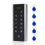 Picture of Door Access Control System, 125KHz Proximity ID Card Access Control Keypad Support 1000 Users ID Card Reader Digital Keypad + 5PCS Keychains for Entry Access Controller Gate Opener