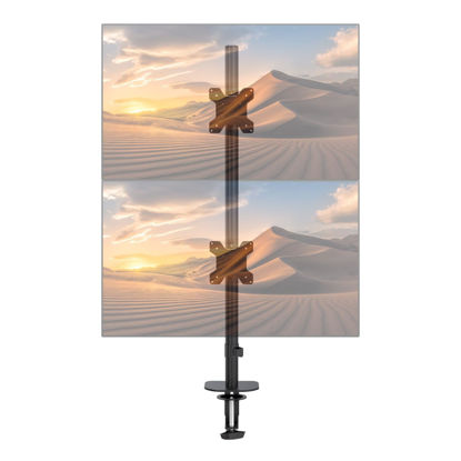 Picture of Pholiten Tall Vertically Stacked Dual Monitor Desk Mount Stand,Extra Tall 31 Inch Monitor Stand, Fully Adjustable Monitor arm for 13-32 Inch LCD Screen，Holds up to 22lbs